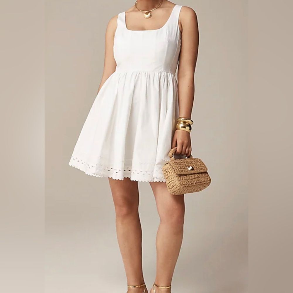 J.Crew Fit-and-flare mini dress with rickrack trim NWT Size 4